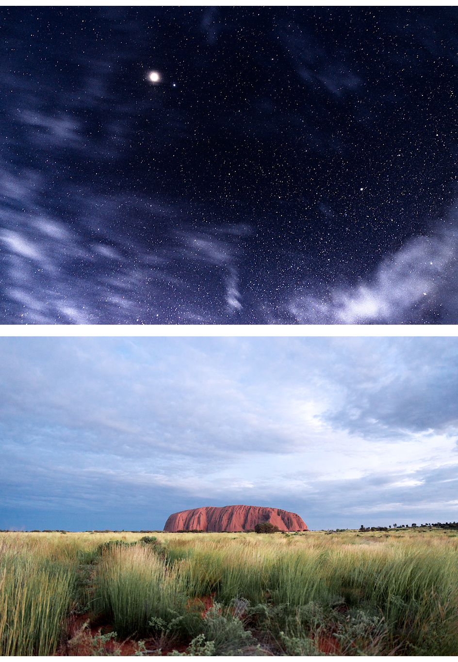 Schlafplatz unter freiem Sternenhimmel, Uluru